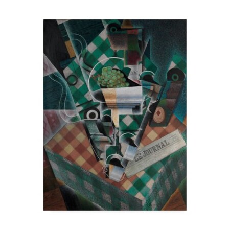 Trademark Fine Art Juan Gris 'Still Life with Checked Tablecloth 1915' Canvas Art, 14x19 BL01838-C1419GG